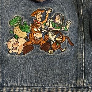 Disney Toy Story kids denim jean jacket embroidered size XS preowned